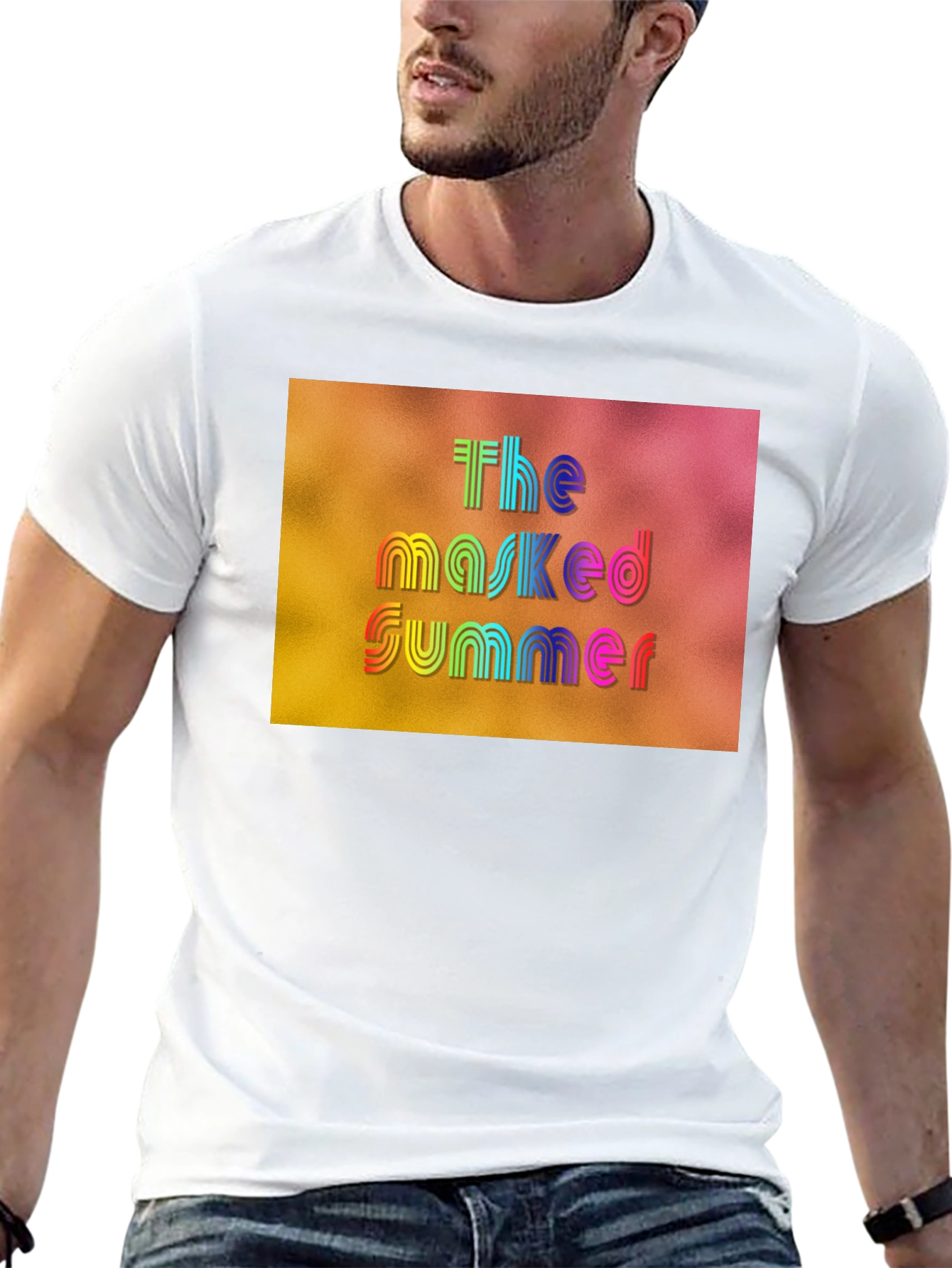 The Masked Summer Graphic Tee - Black Cotton T-Shirt