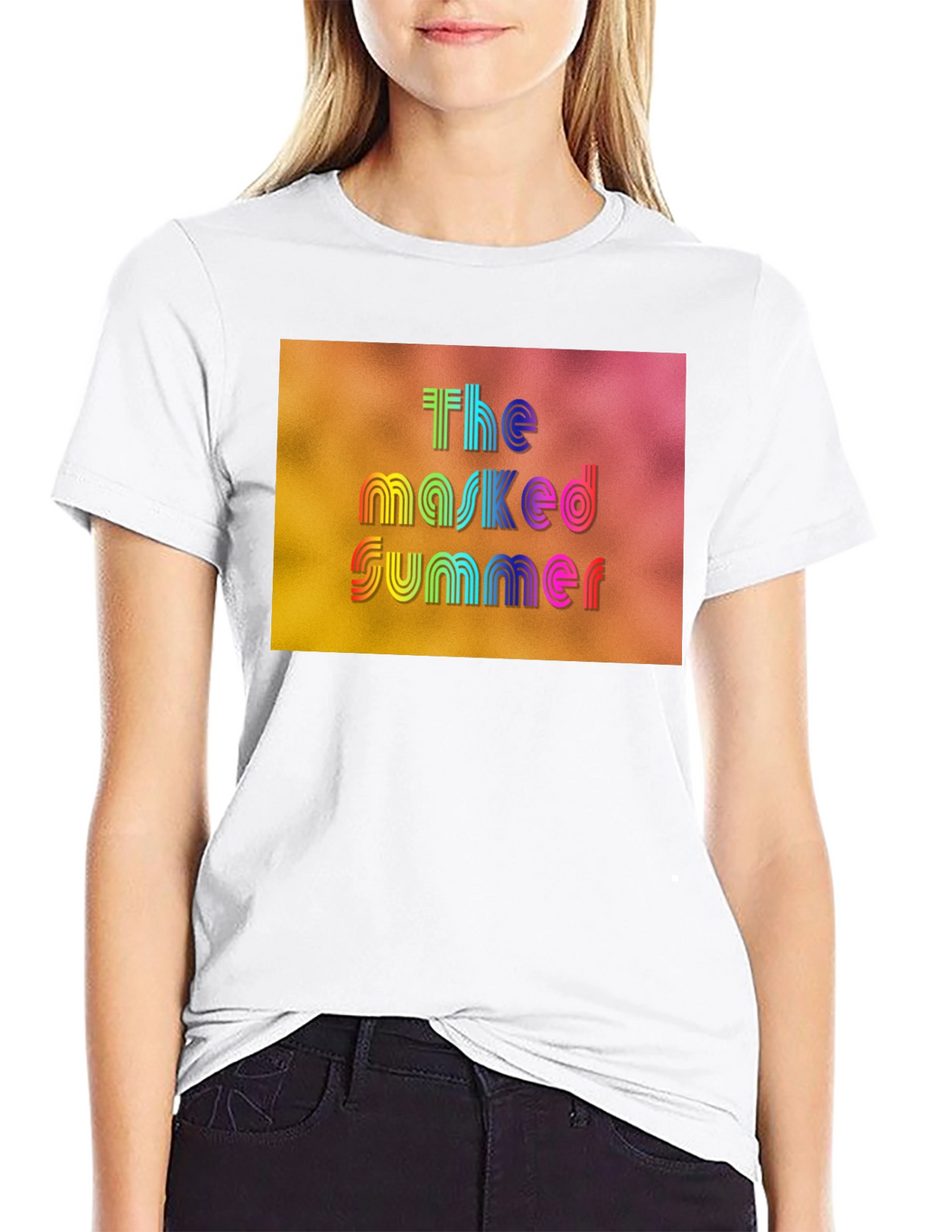 The Masked Summer Graphic Tee - Black Cotton T-Shirt