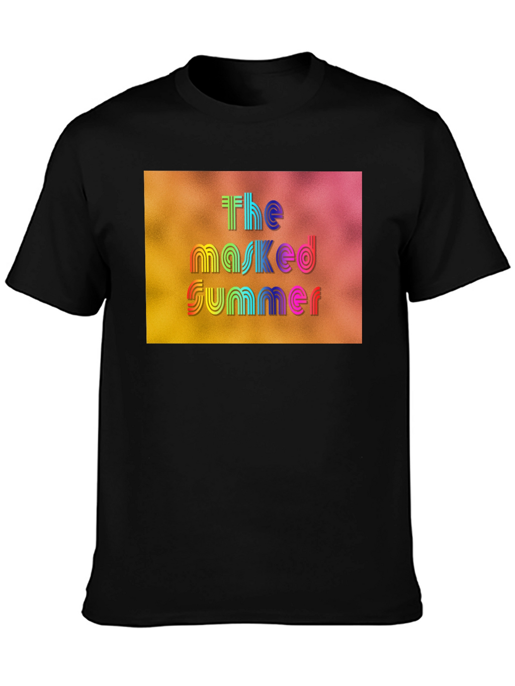 The Masked Summer Graphic Tee - Black Cotton T-Shirt