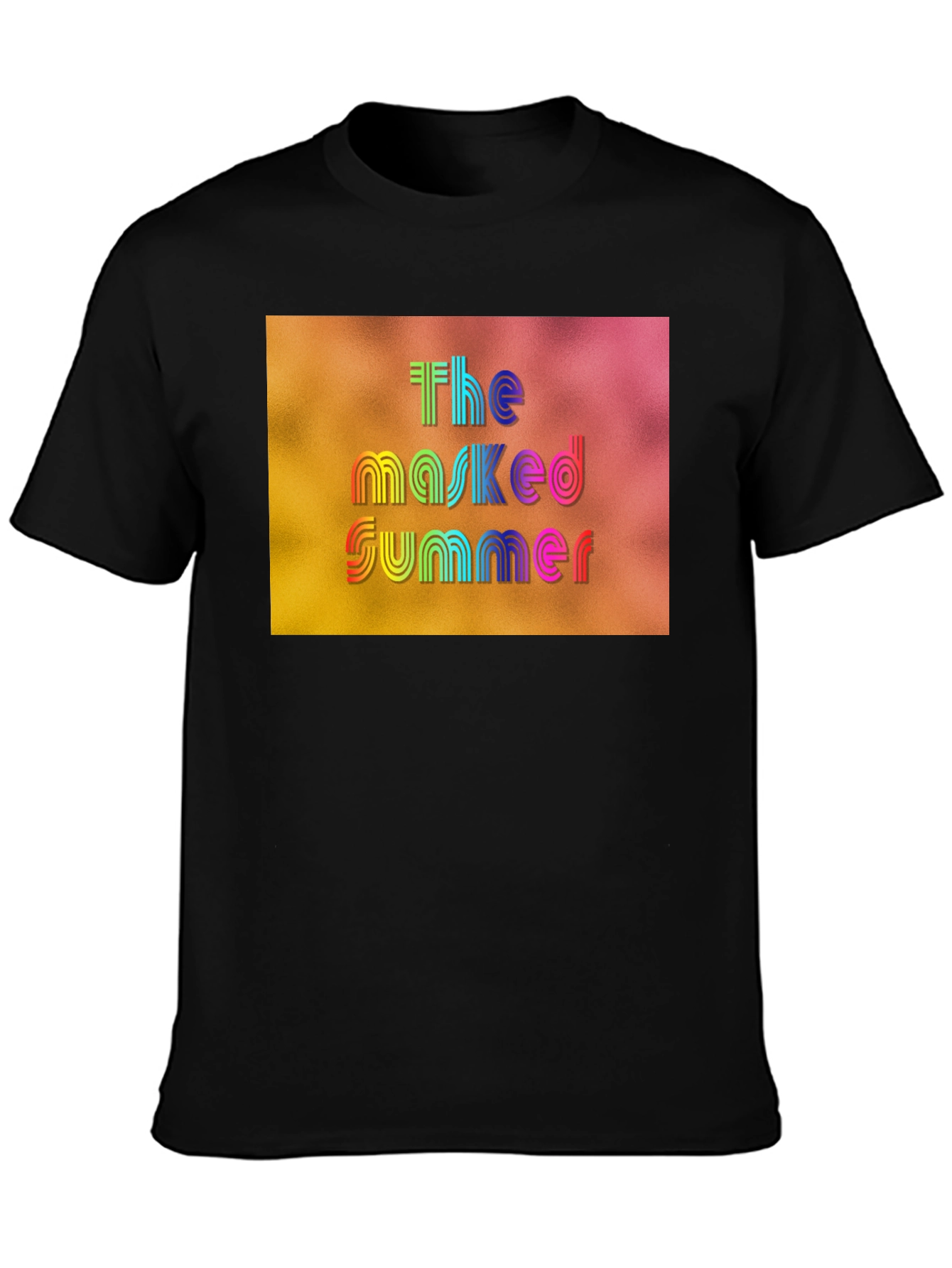 The Masked Summer Graphic Tee - Black Cotton T-Shirt