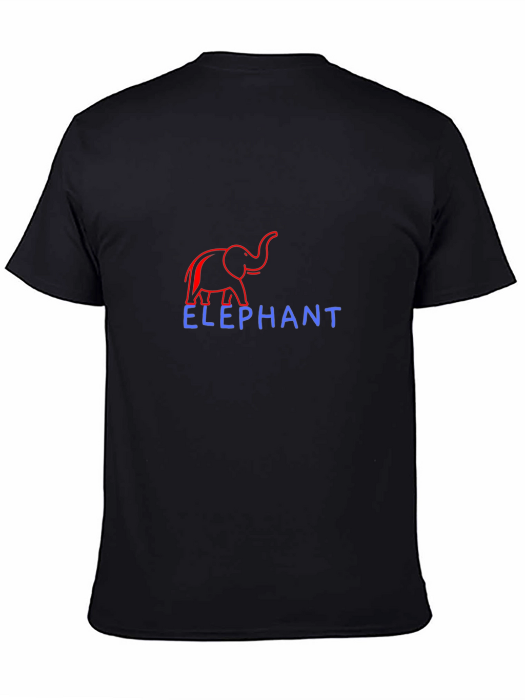 Elephant Graphic Print Crew Neck T-Shirt