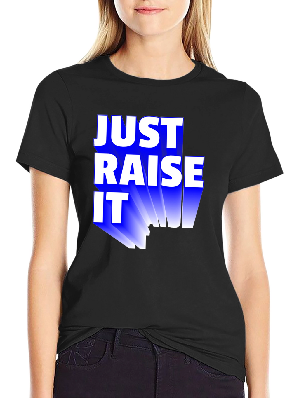 Just Raise It! Mens Graphic Tee - Black