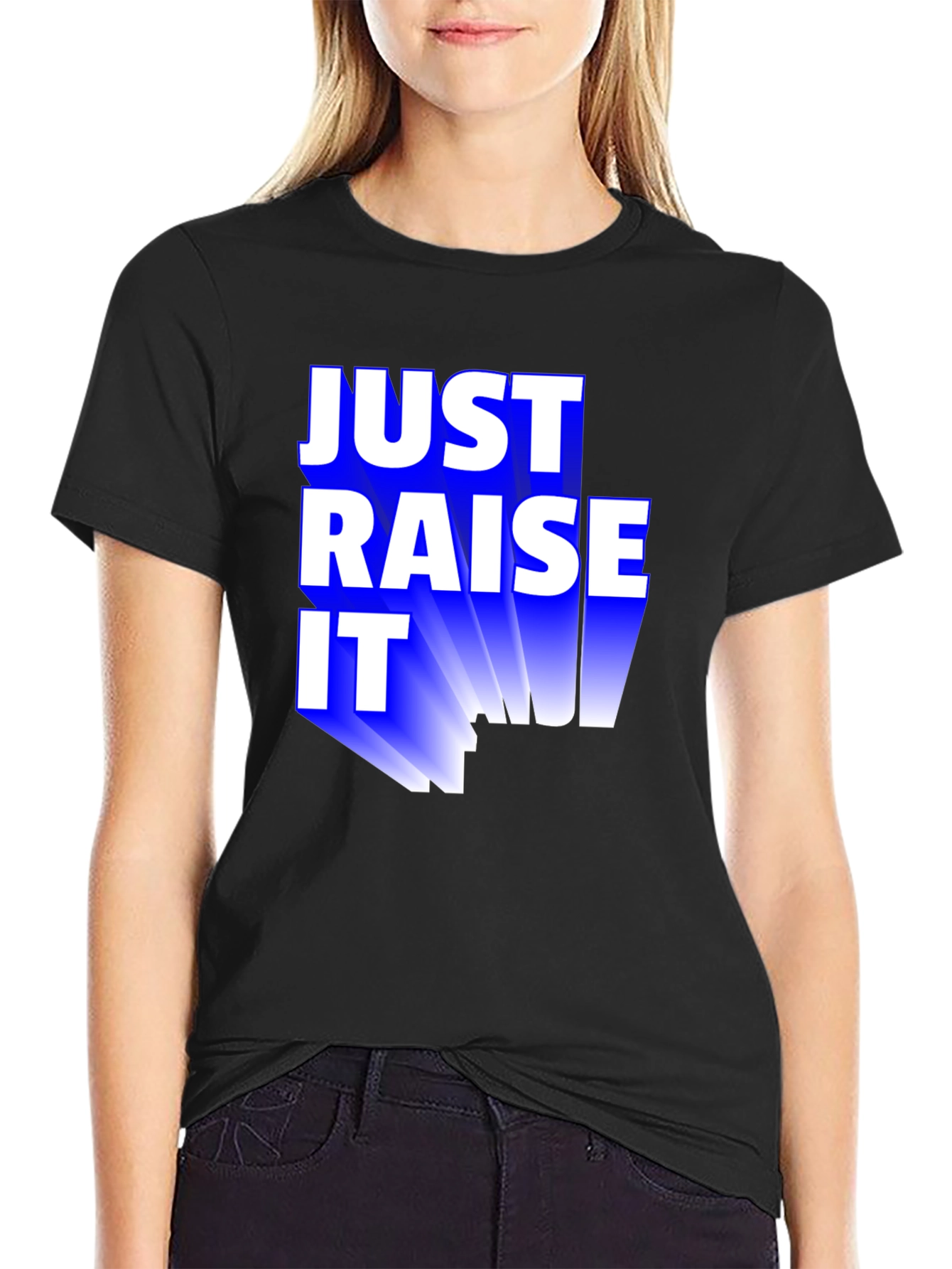 Just Raise It! Mens Graphic Tee - Black