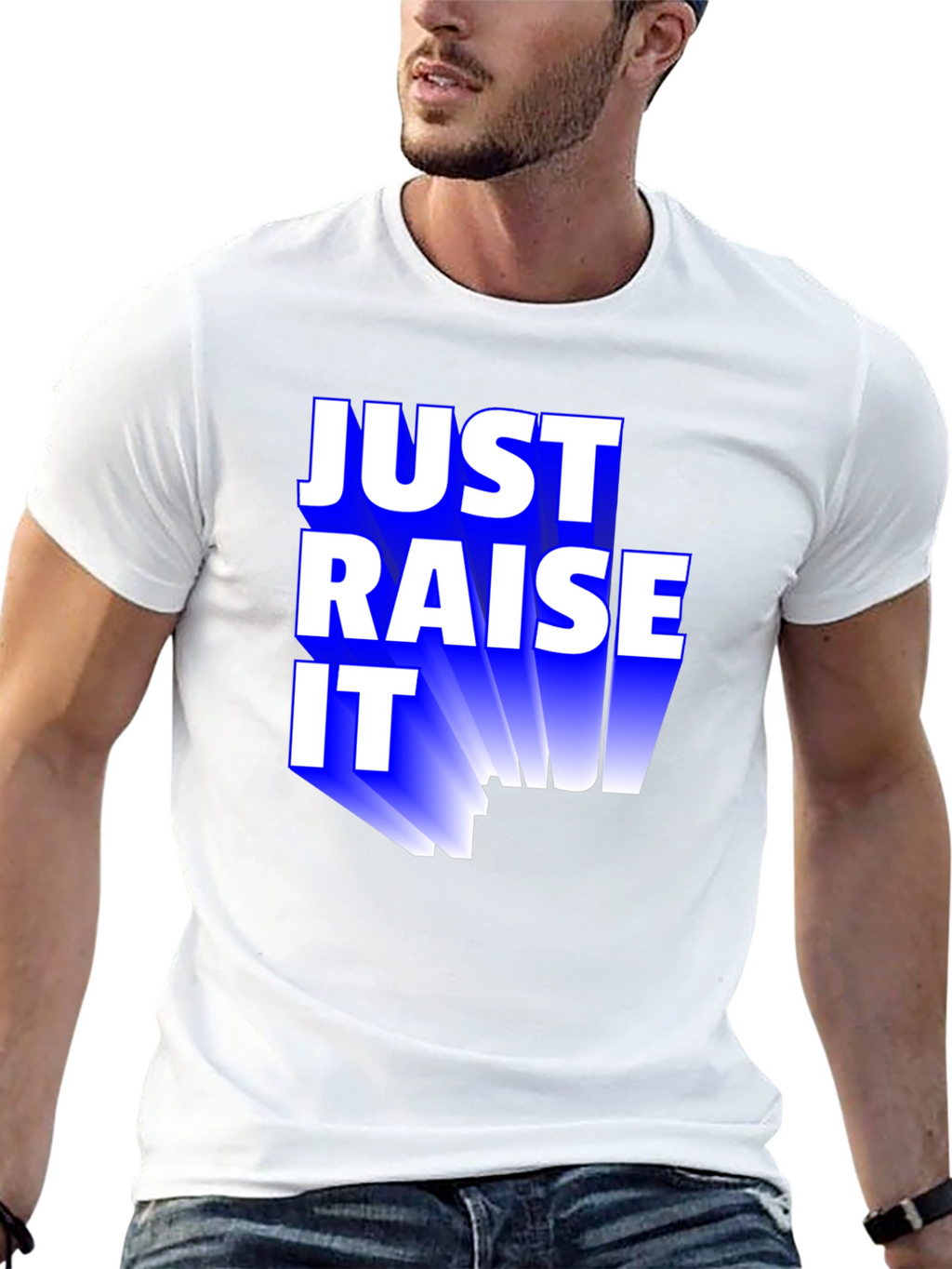 Just Raise It! Mens Graphic Tee - Black