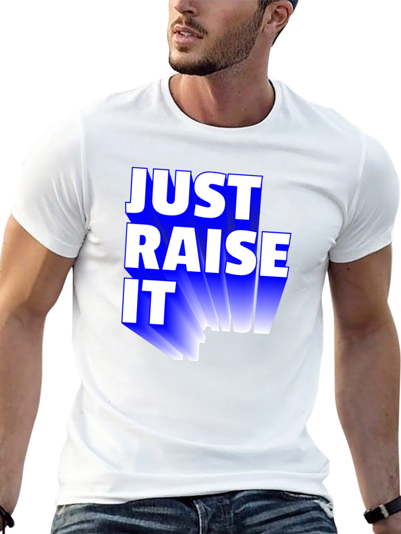 Just Raise It! Mens Graphic Tee - Black