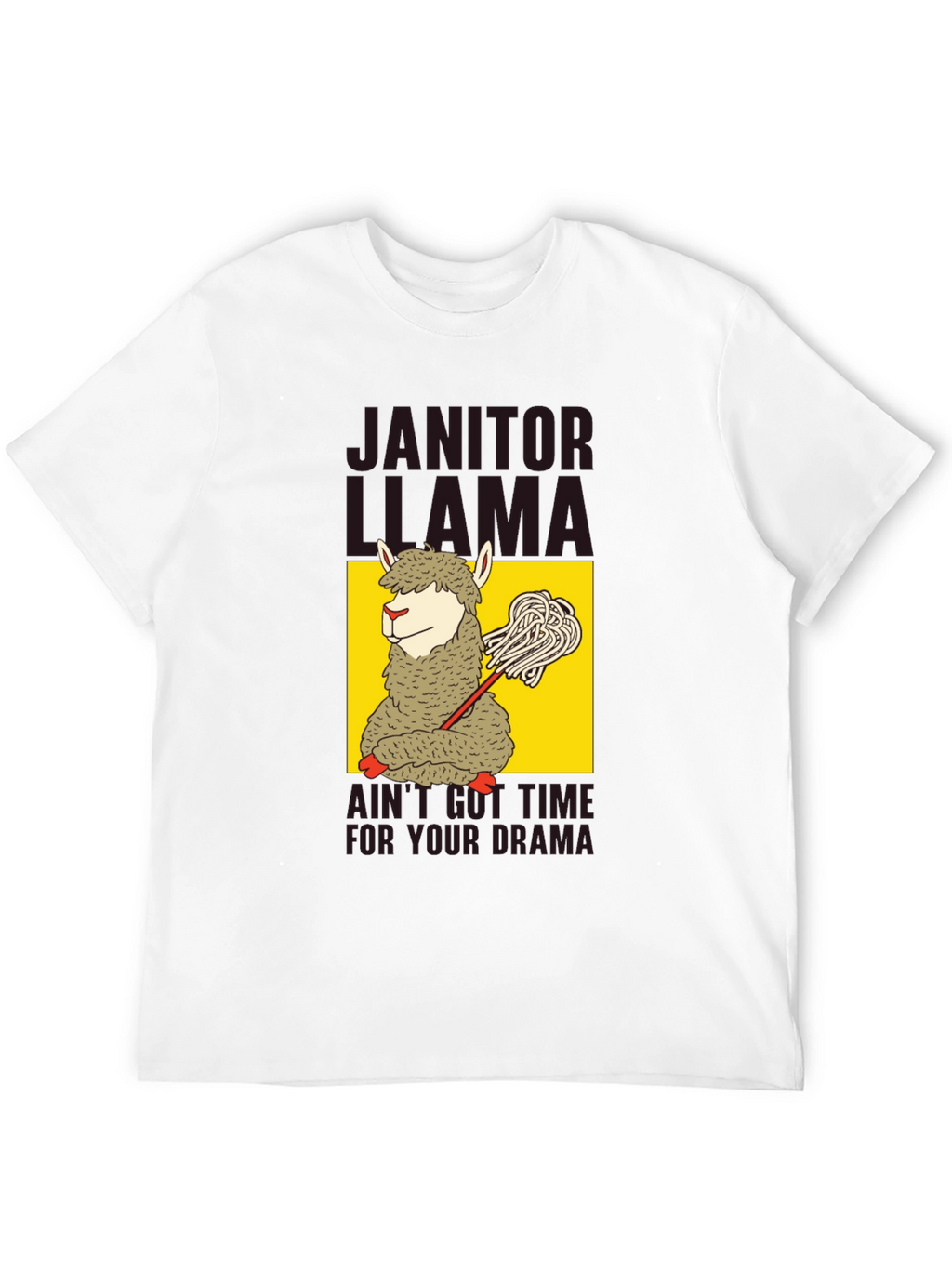 Janitor Llama Graphic T-Shirt