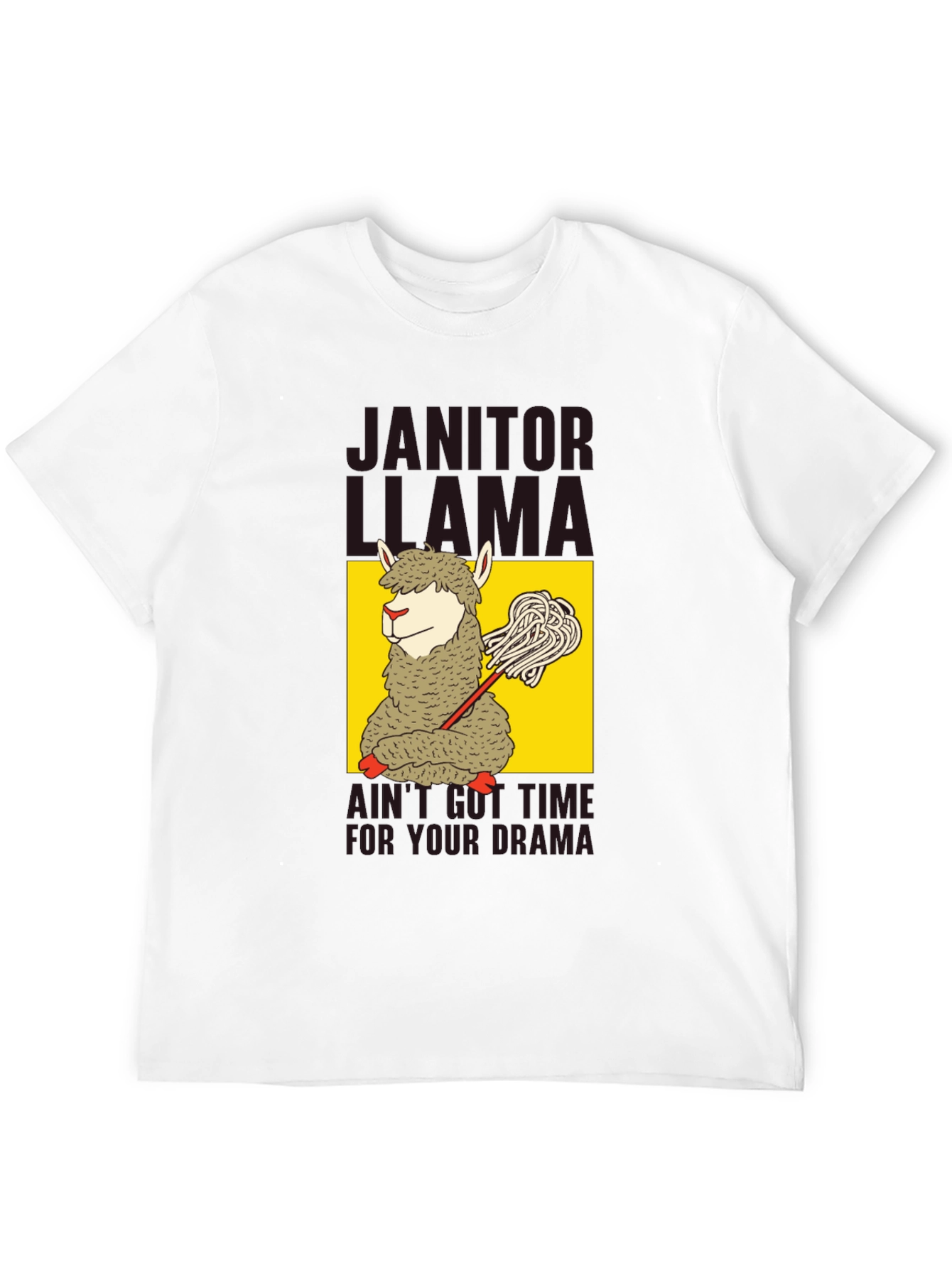 Janitor Llama Graphic T-Shirt