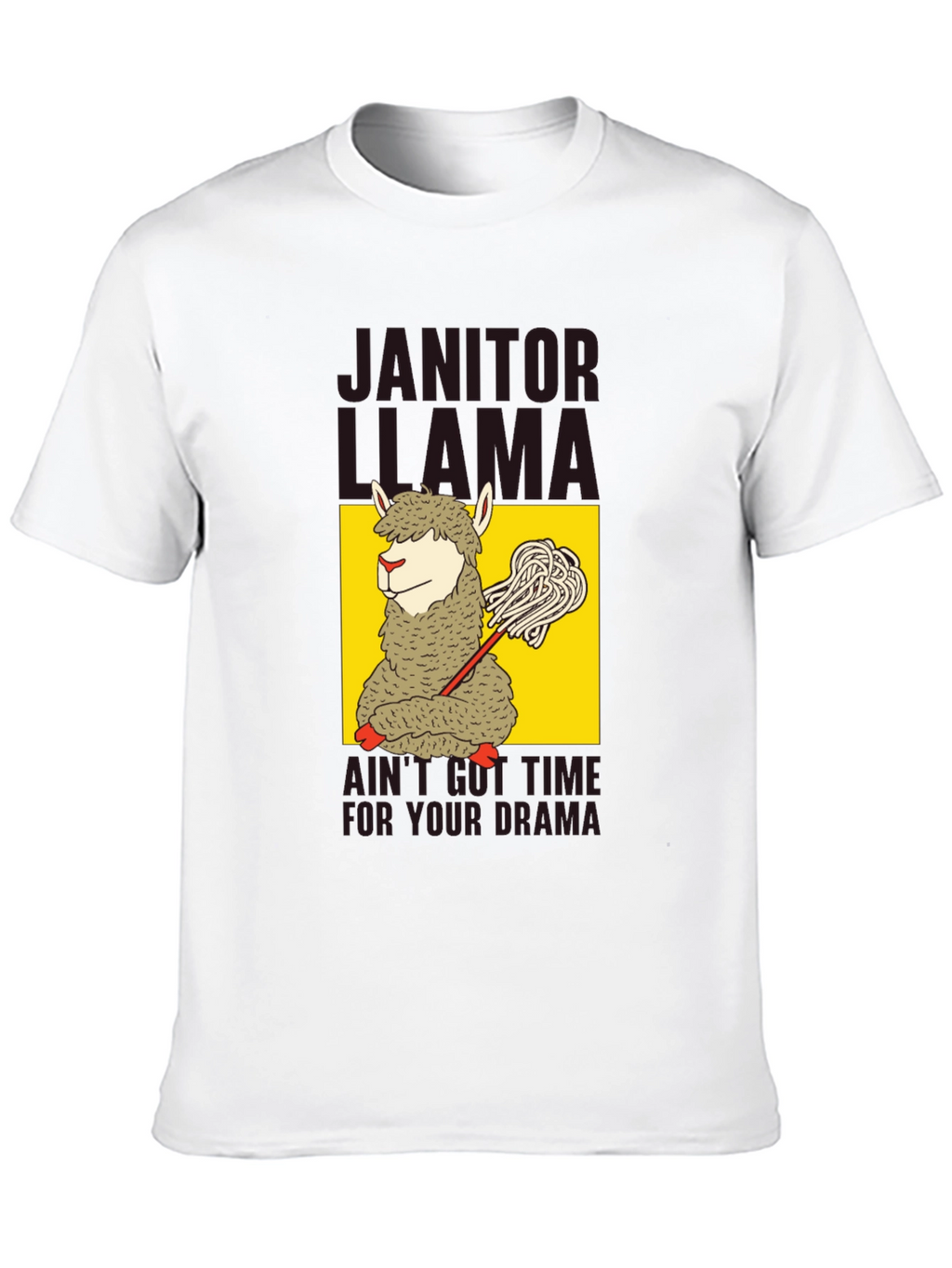 Janitor Llama Graphic T-Shirt
