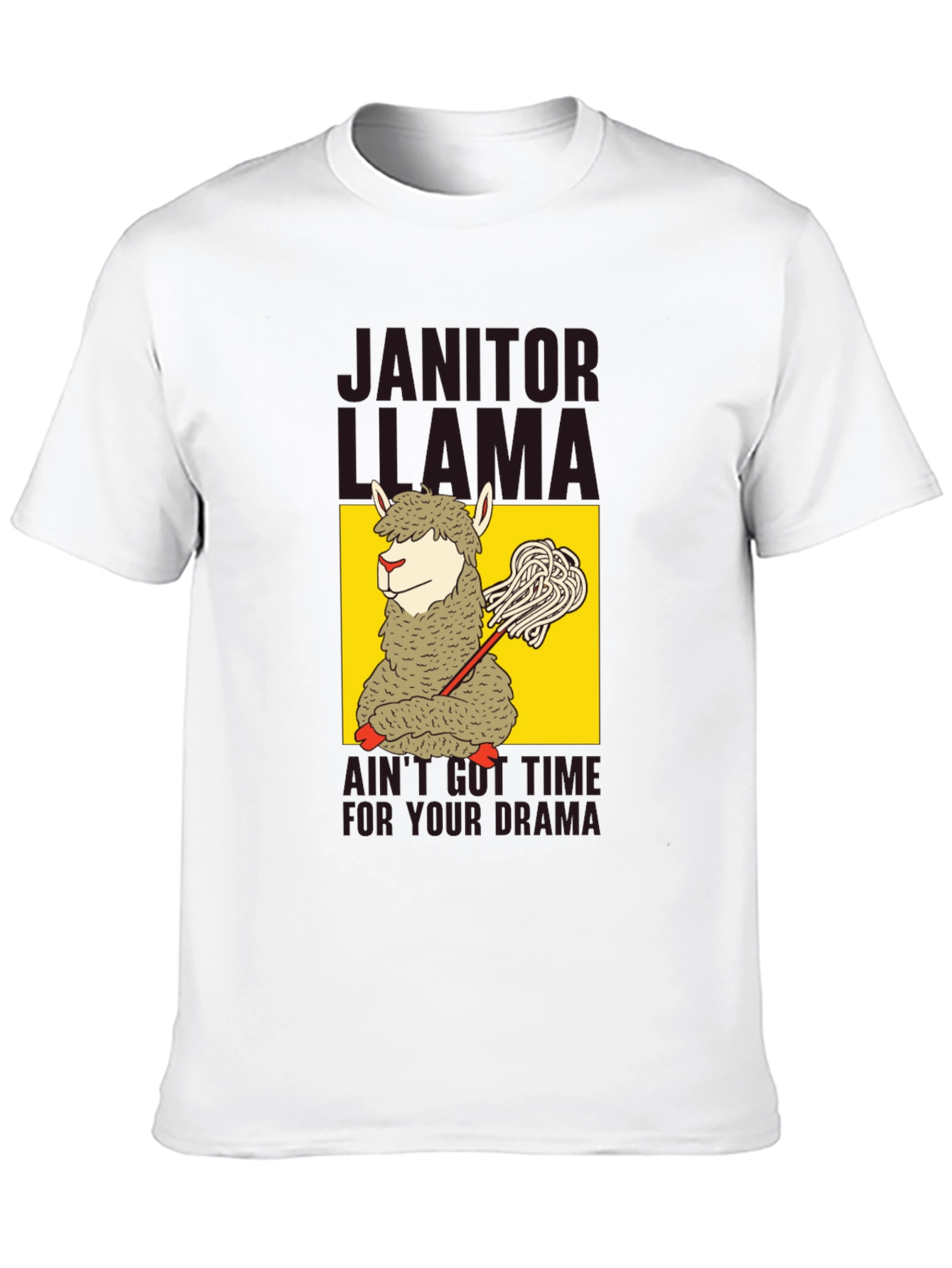 Janitor Llama Graphic T-Shirt