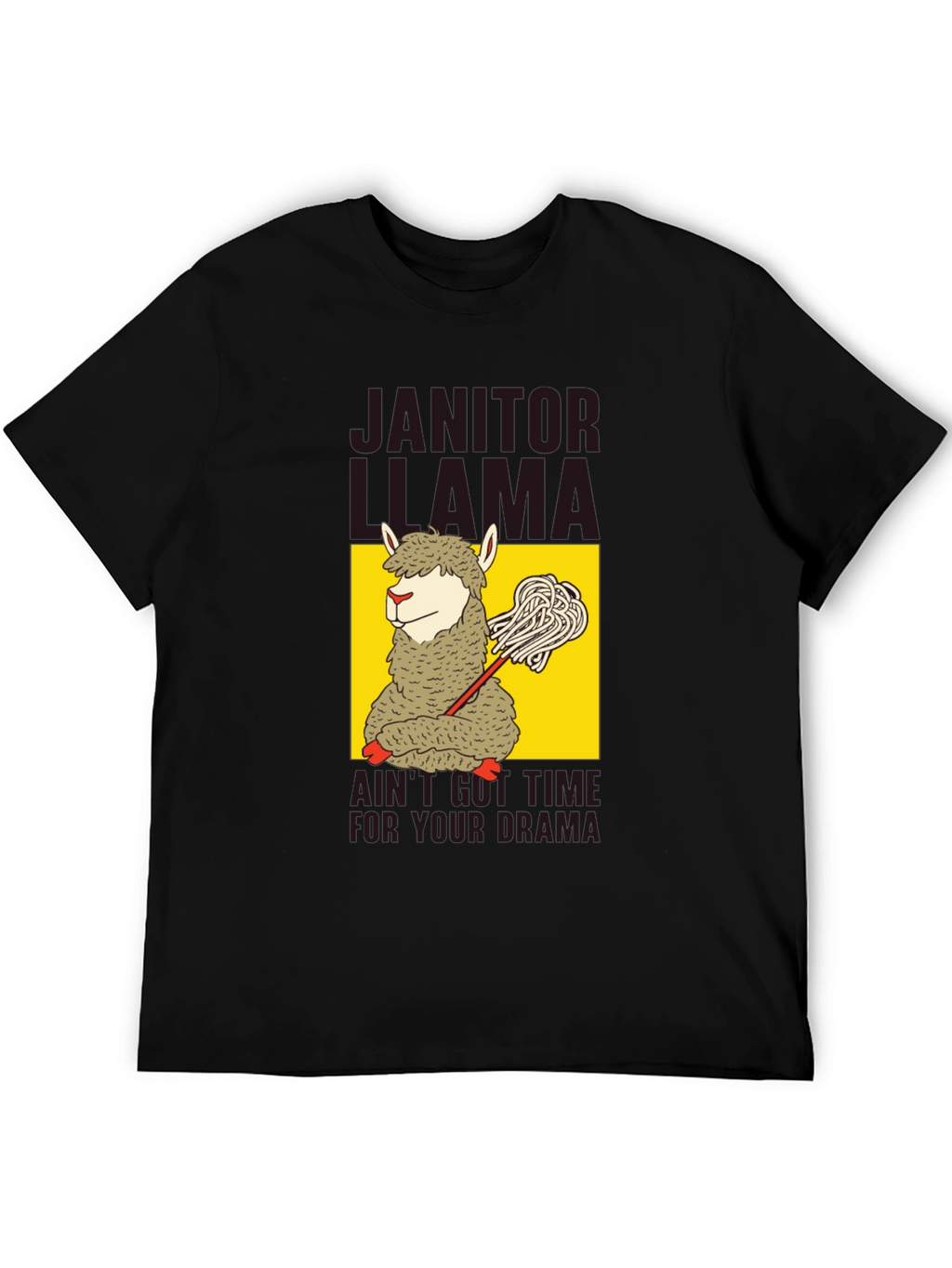 Janitor Llama Graphic T-Shirt