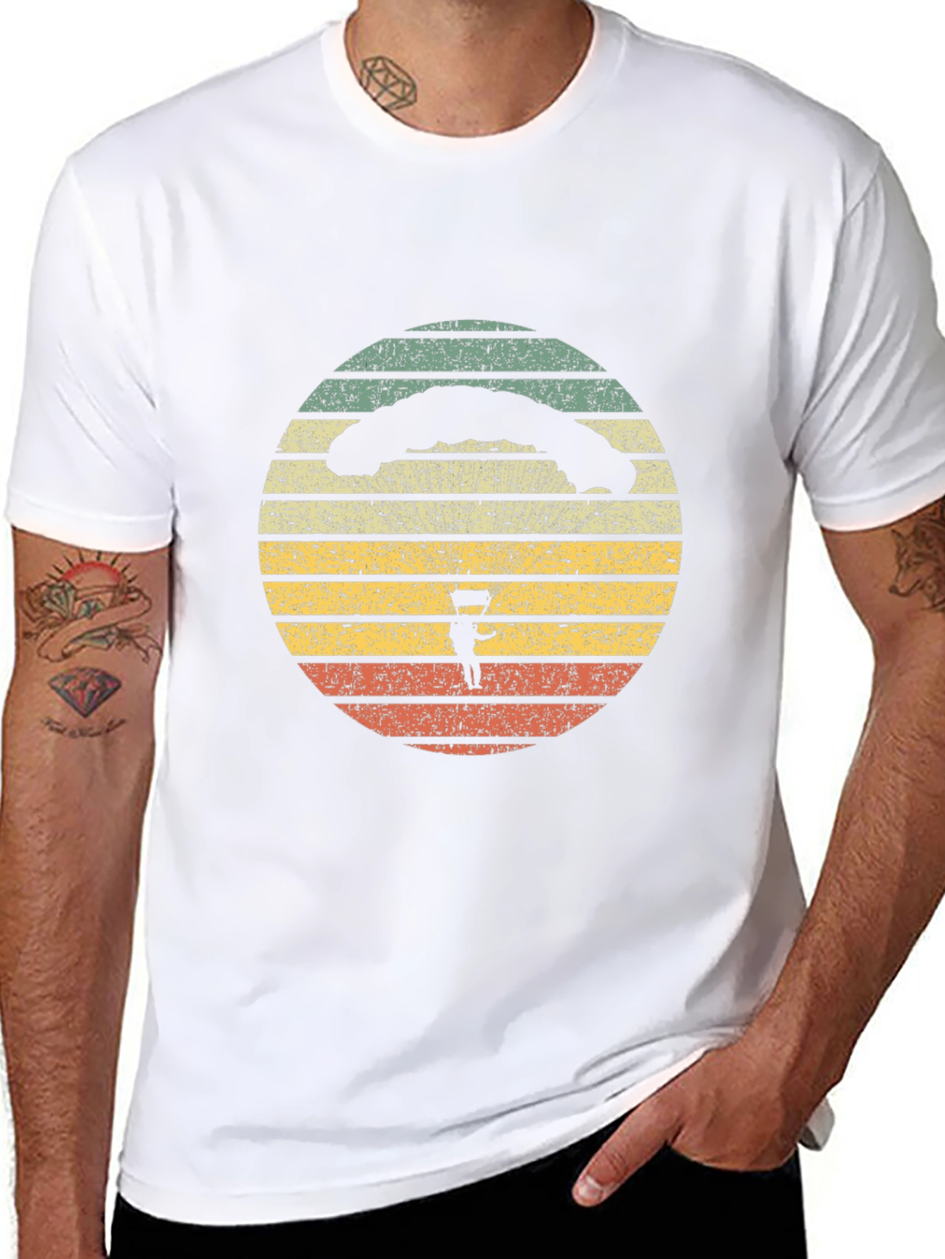 Retro Parachute Design T-Shirt