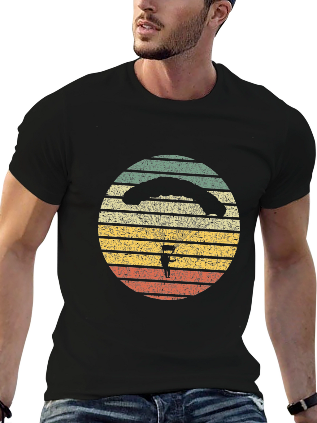 Retro Parachute Design T-Shirt