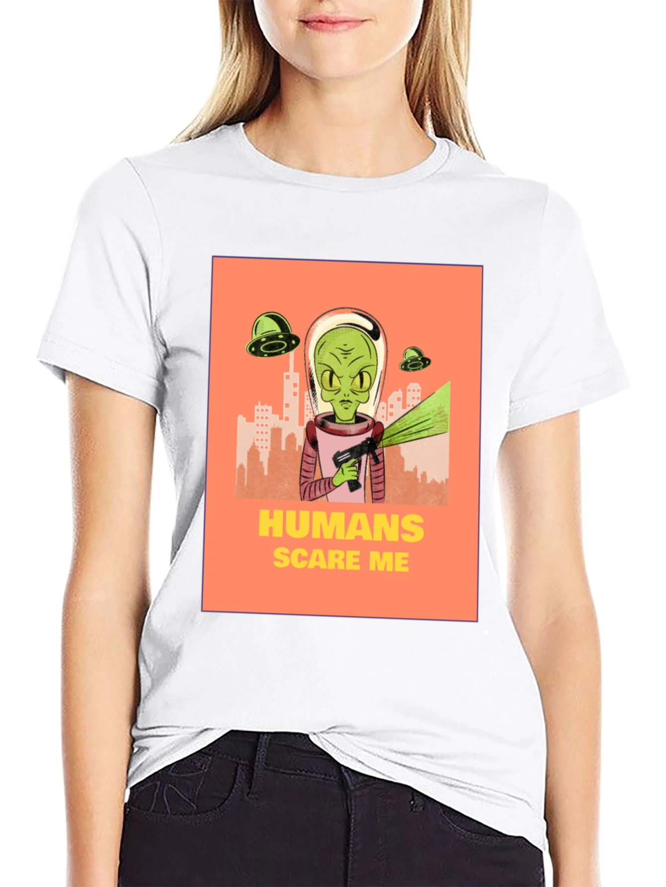 Humans Scare Me Alien T-Shirt
