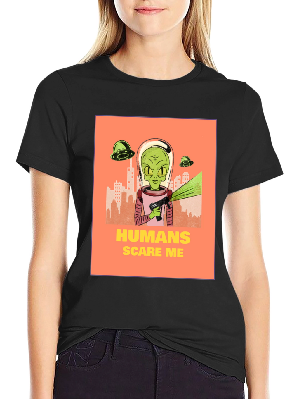 Humans Scare Me Alien T-Shirt