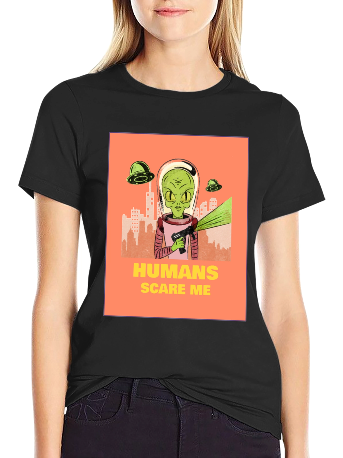 Humans Scare Me Alien T-Shirt