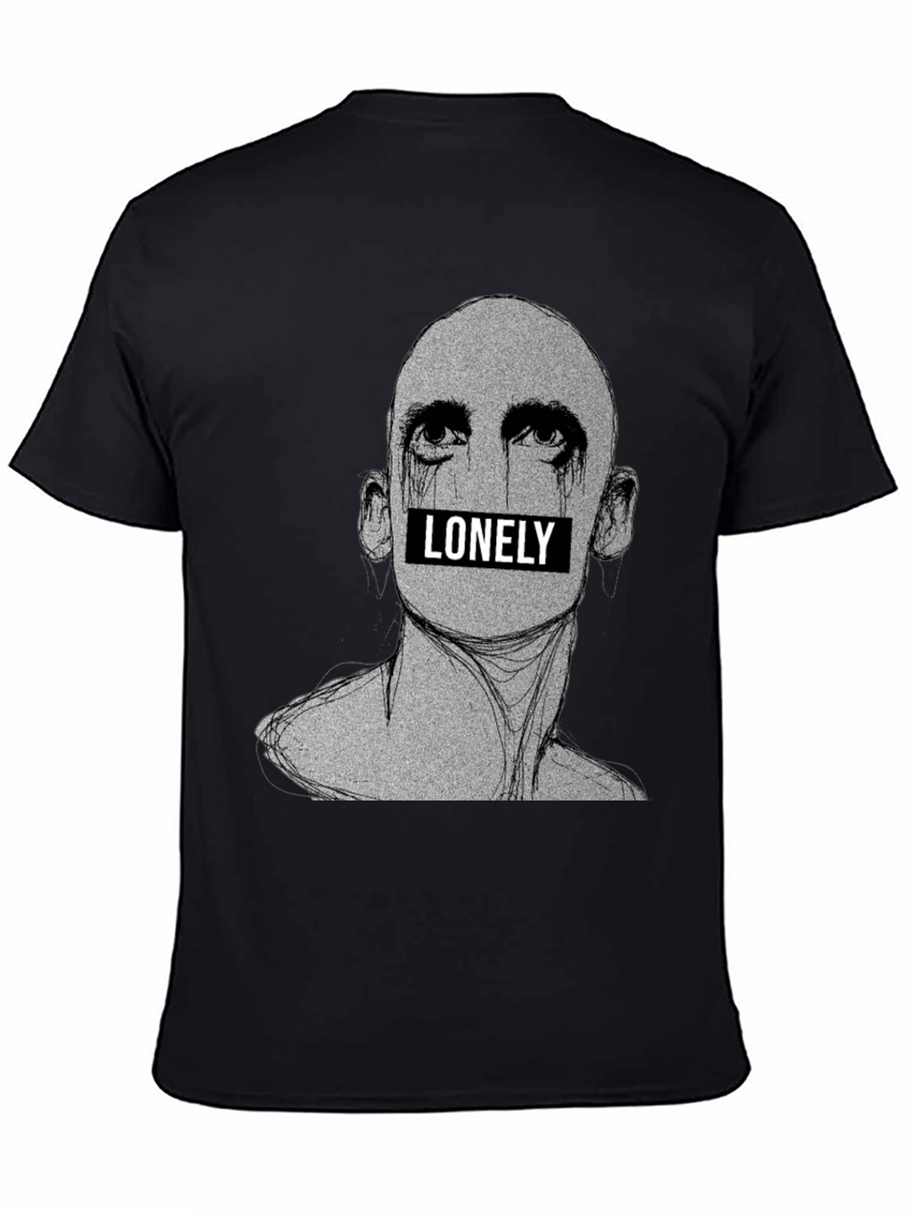 Lonely Graphic Tee - Black T-Shirt
