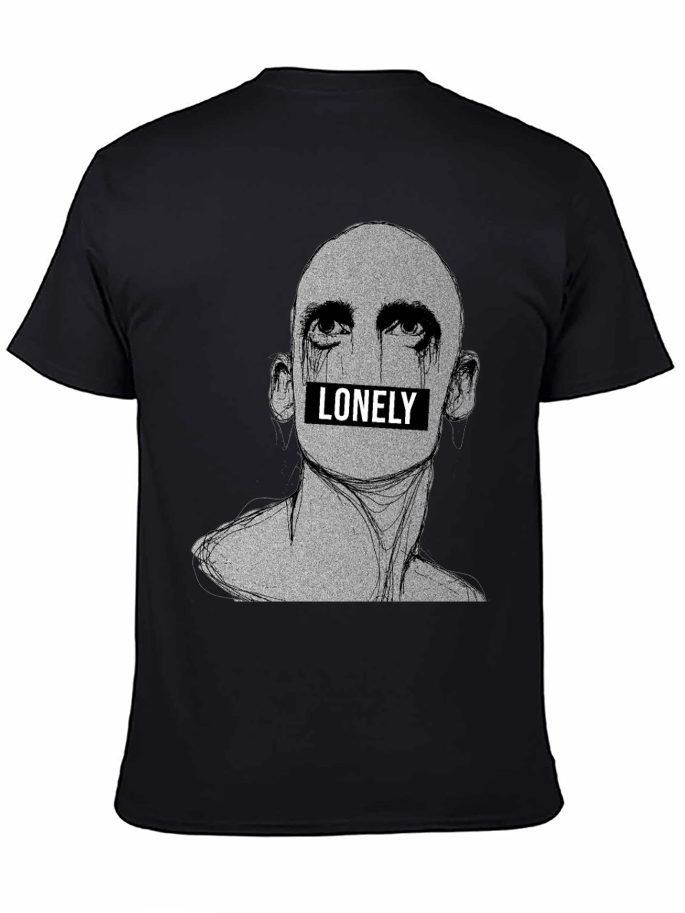 Lonely Graphic Tee - Black T-Shirt