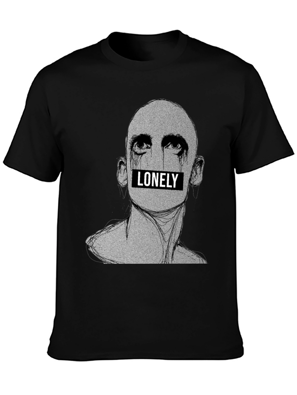 Lonely Graphic Tee - Black T-Shirt