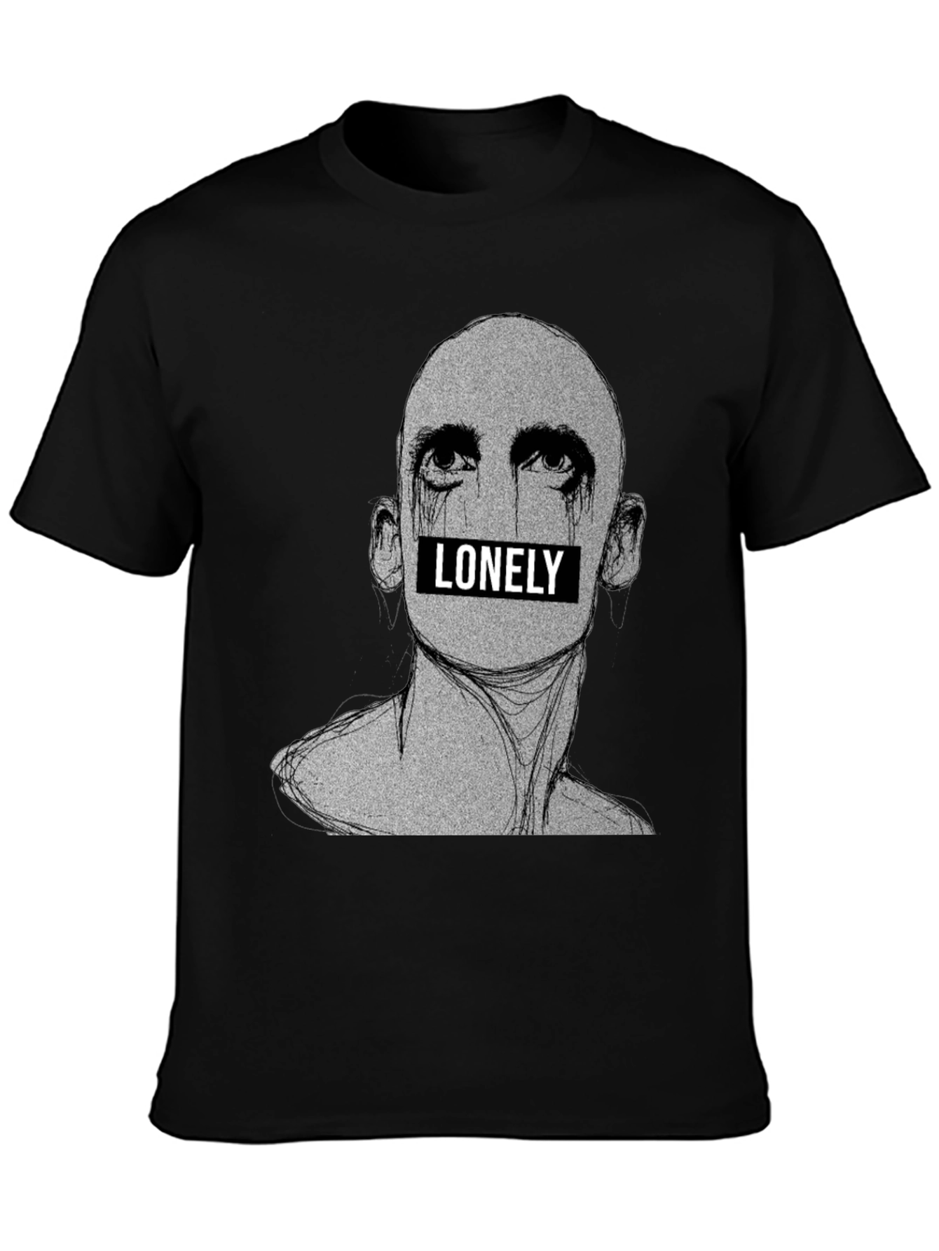 Lonely Graphic Tee - Black T-Shirt