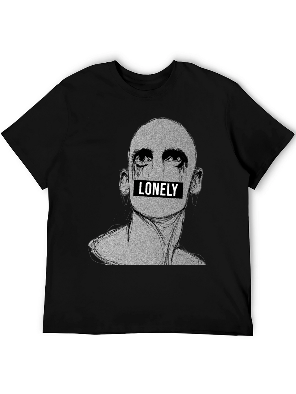 Lonely Graphic Tee - Black T-Shirt
