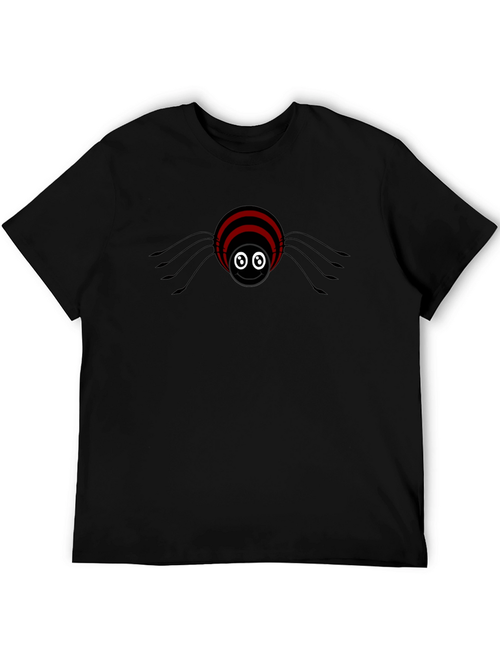 Cute Spider Graphic Black T-Shirt