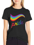 Live with Pride Rainbow Graphic Tee - Black