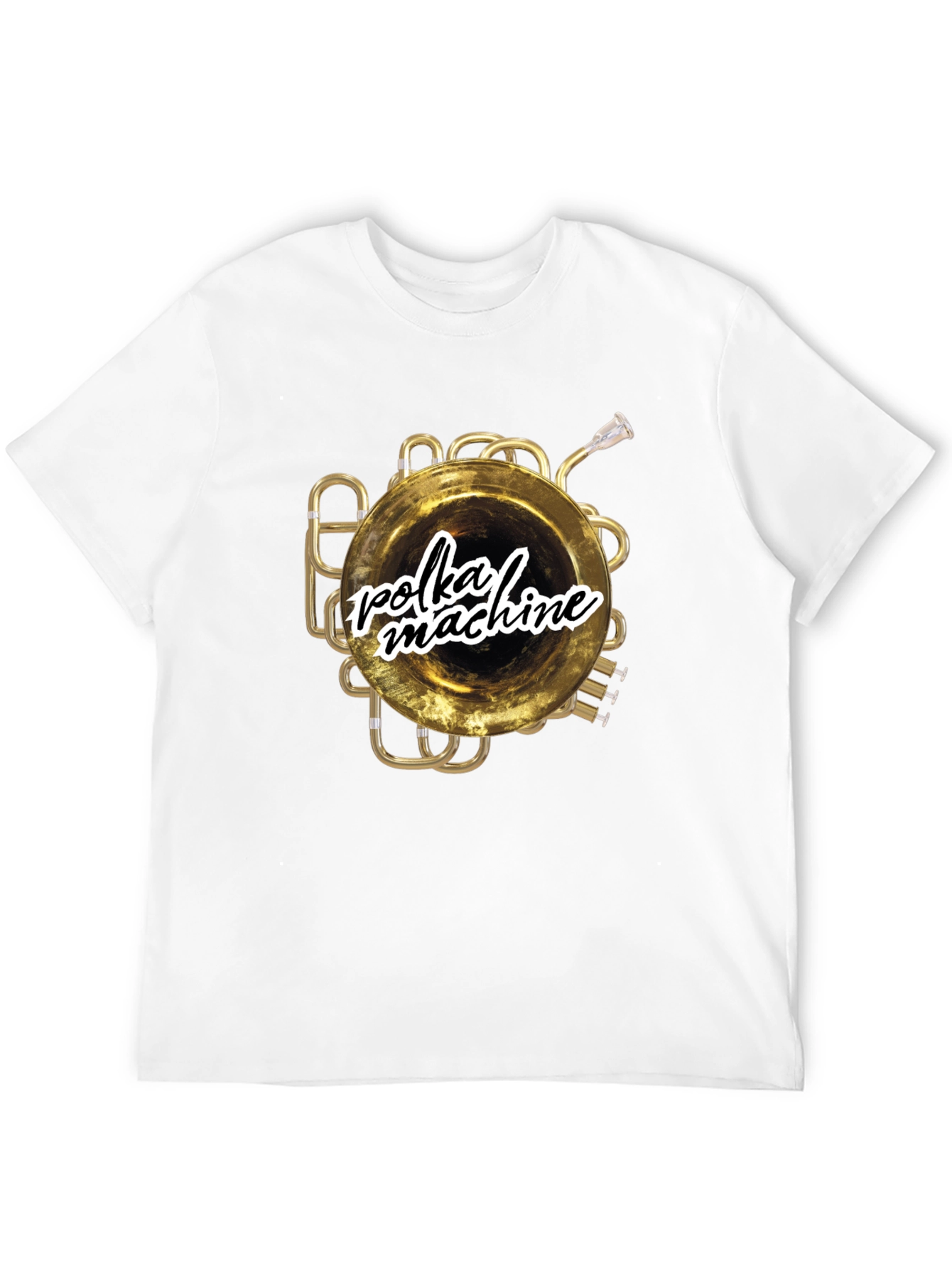Polka Machine Tuba Graphic T-Shirt