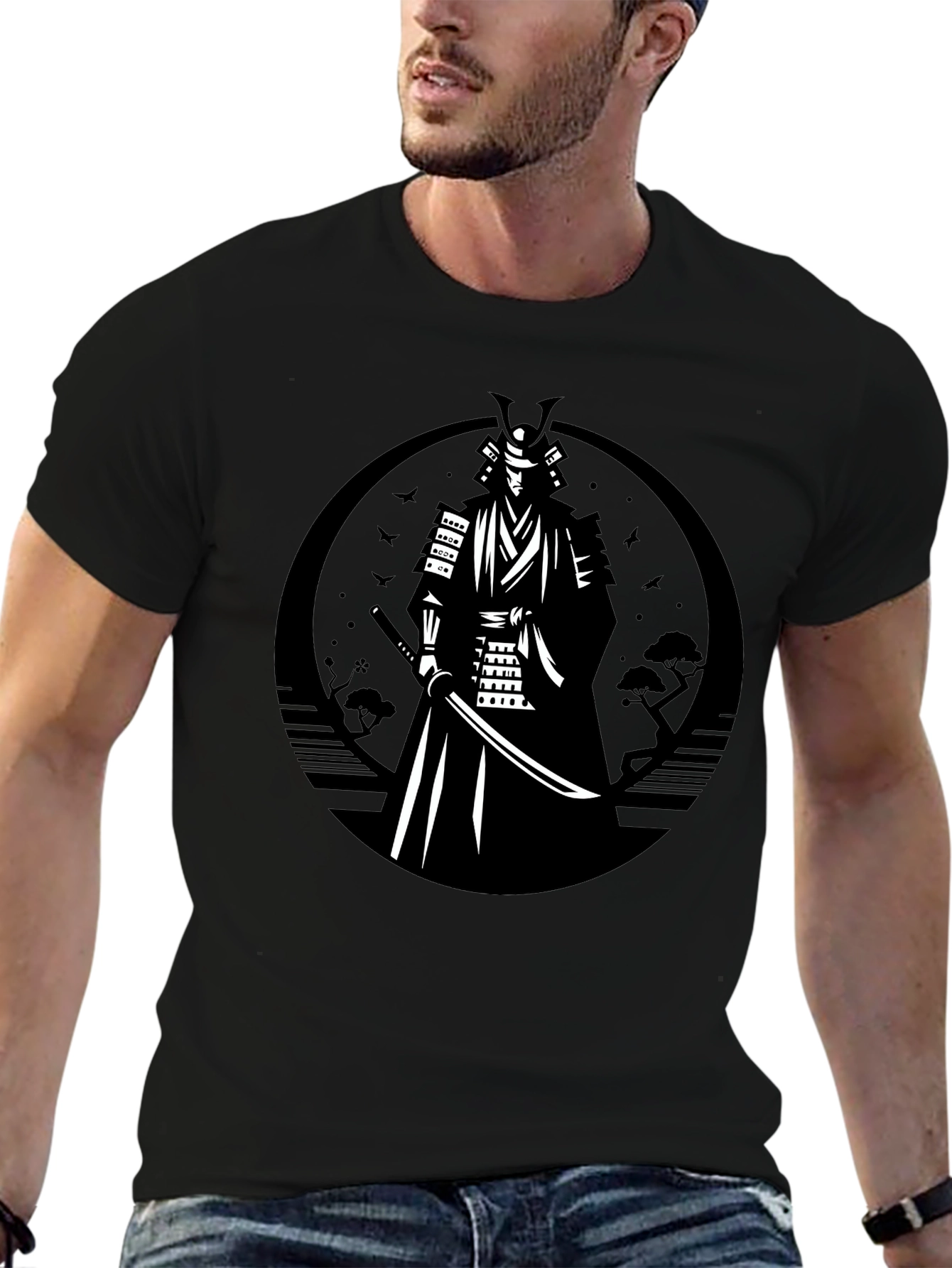 Samurai Graphic Tee - Black