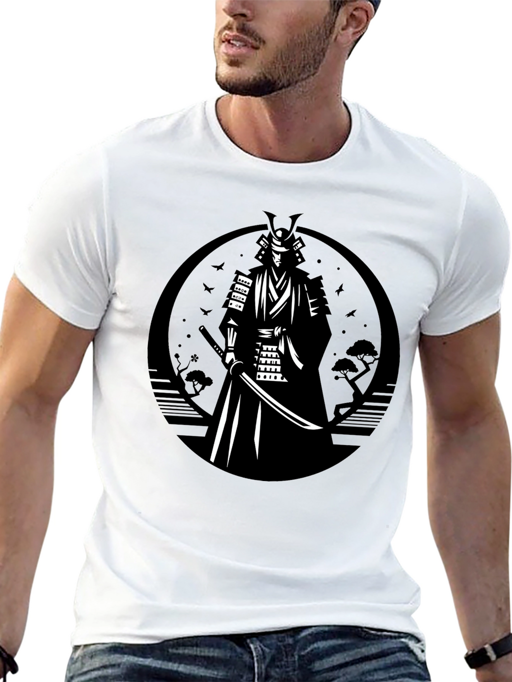 Samurai Graphic Tee - Black