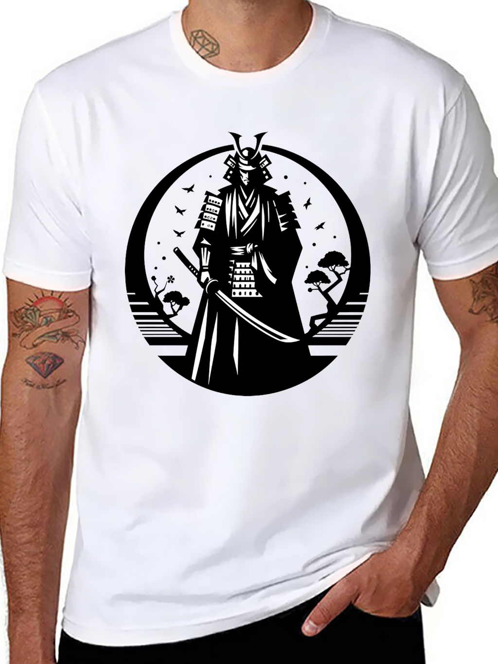 Samurai Graphic Tee - Black