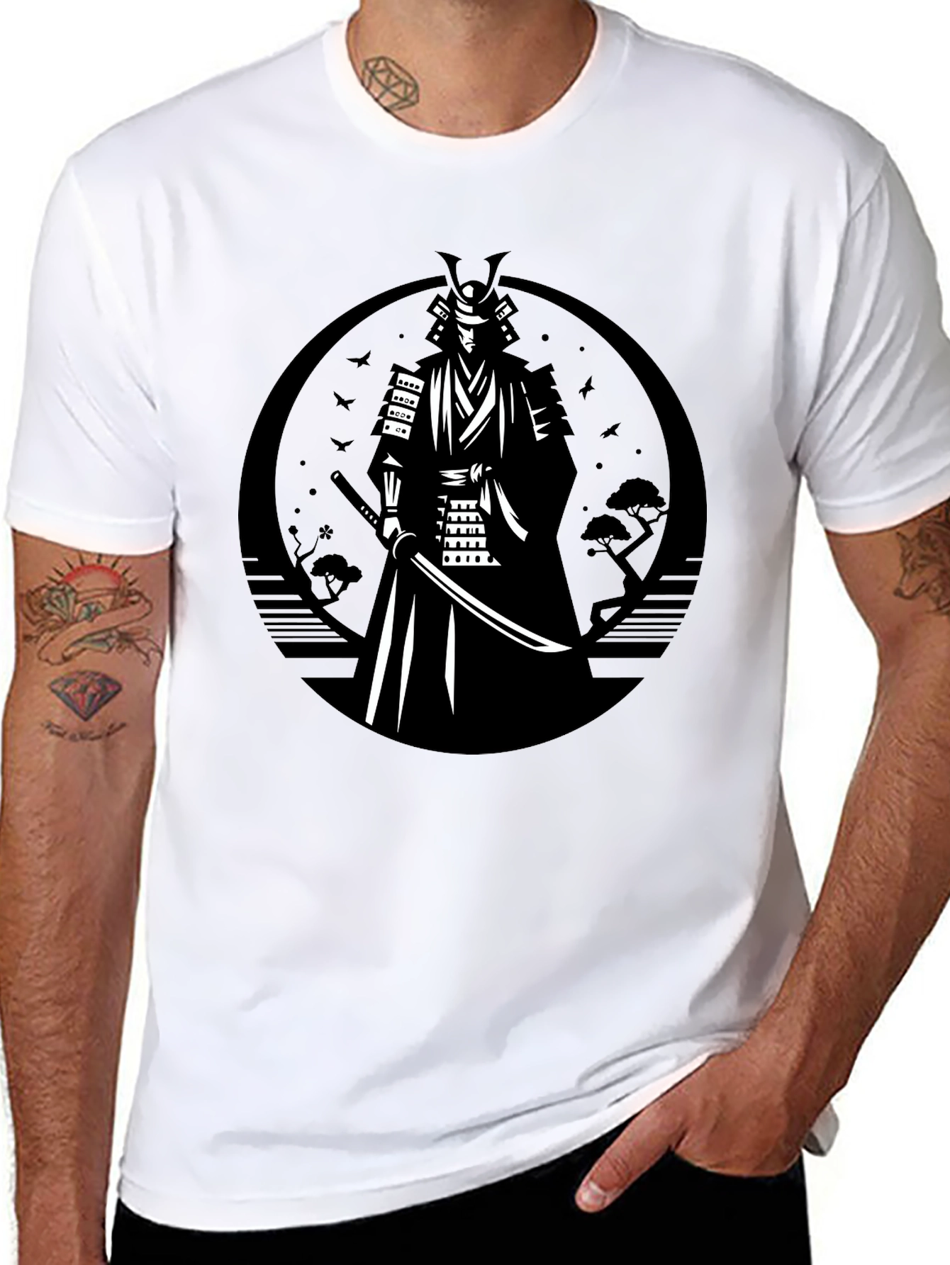 Samurai Graphic Tee - Black