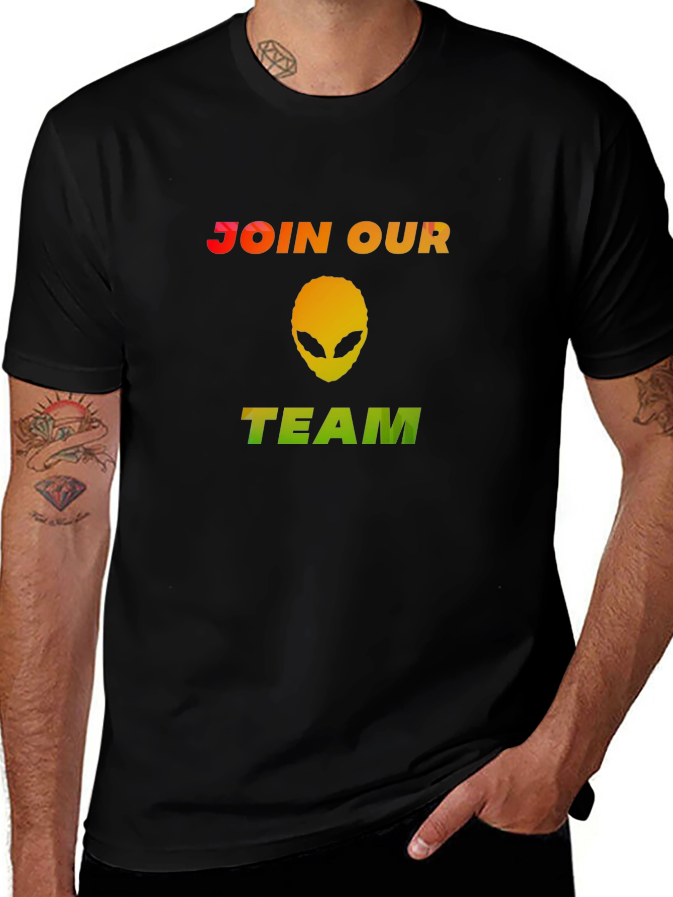 Join Our Team Alien T-Shirt - Black