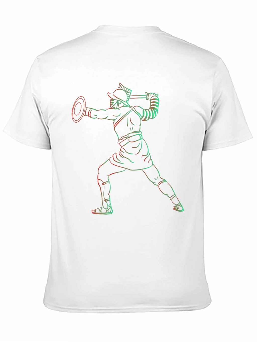 Gladiator Outline Graphic Tee - Black