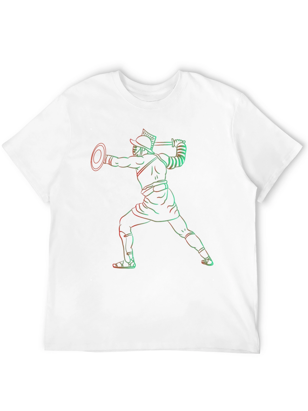 Gladiator Outline Graphic Tee - Black