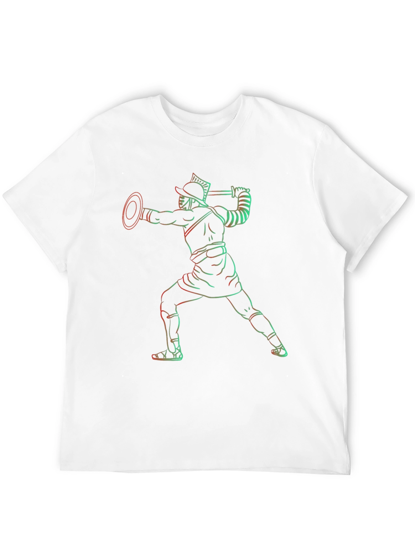 Gladiator Outline Graphic Tee - Black