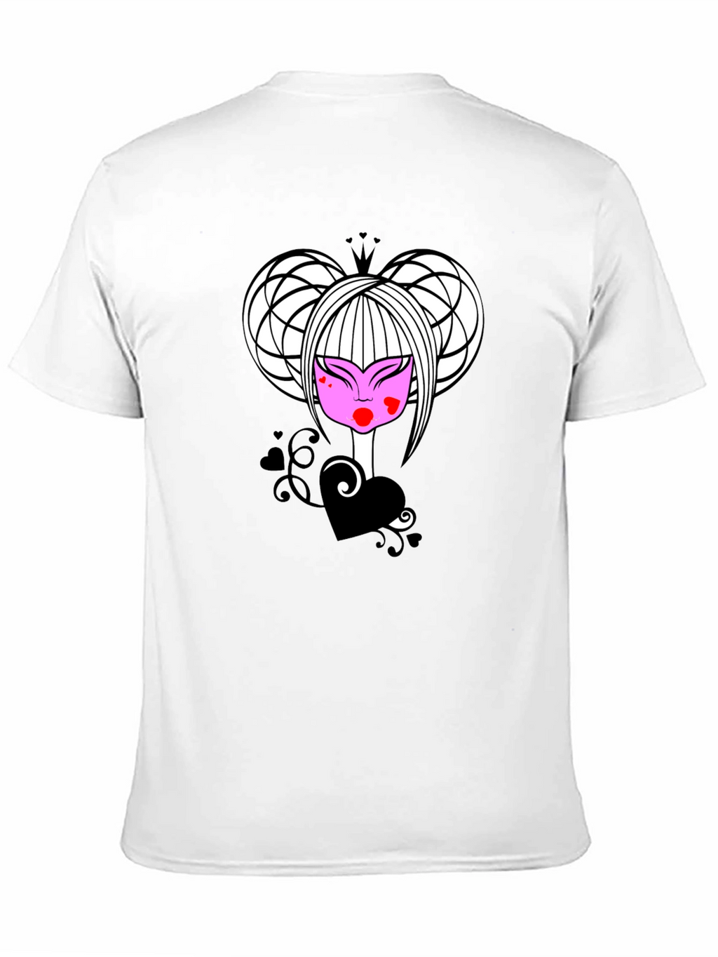 Queen of Hearts Graphic Tee - Black