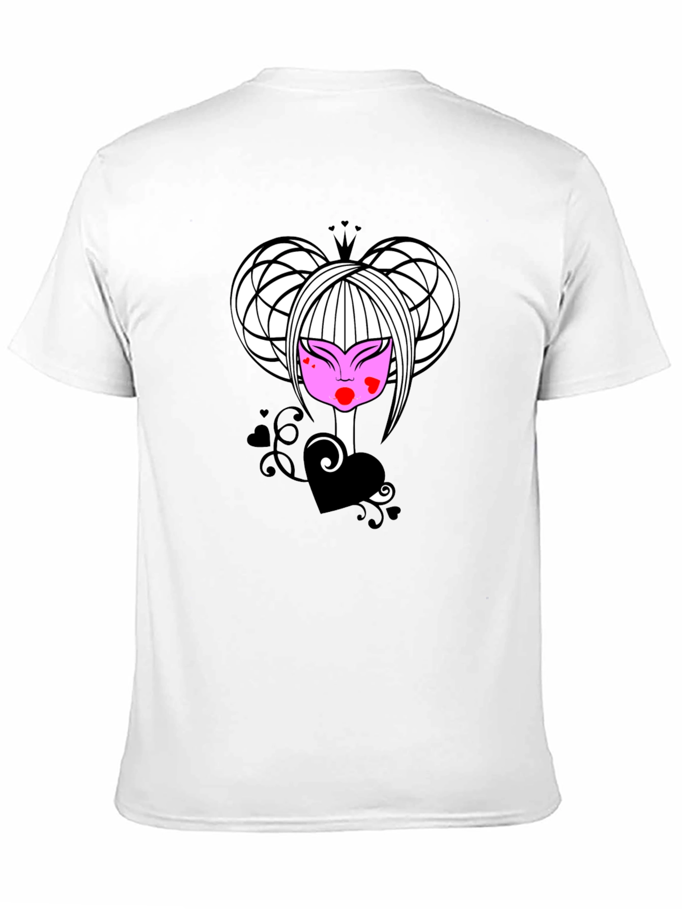 Queen of Hearts Graphic Tee - Black