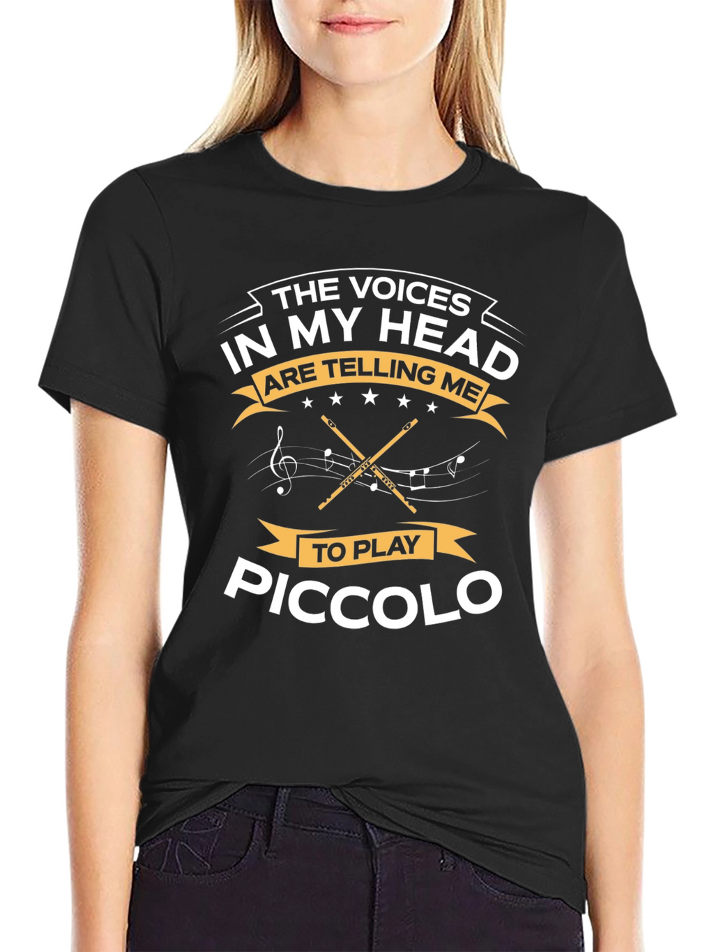 Voices in My Head Piccolo Player T-Shirt