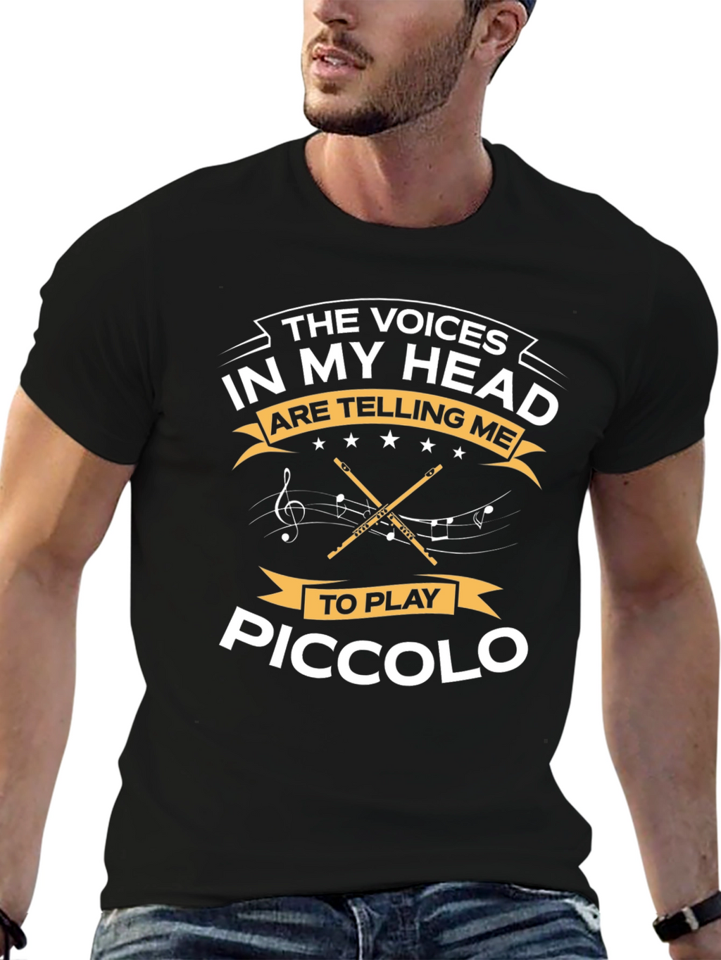 Voices in My Head Piccolo Player T-Shirt