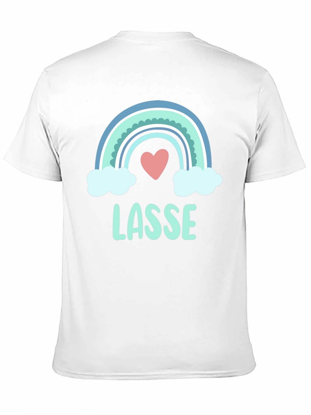 LASSE Rainbow Heart Graphic Black T-Shirt