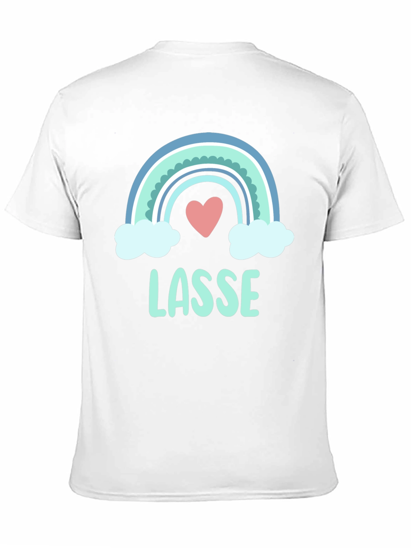 LASSE Rainbow Heart Graphic Black T-Shirt