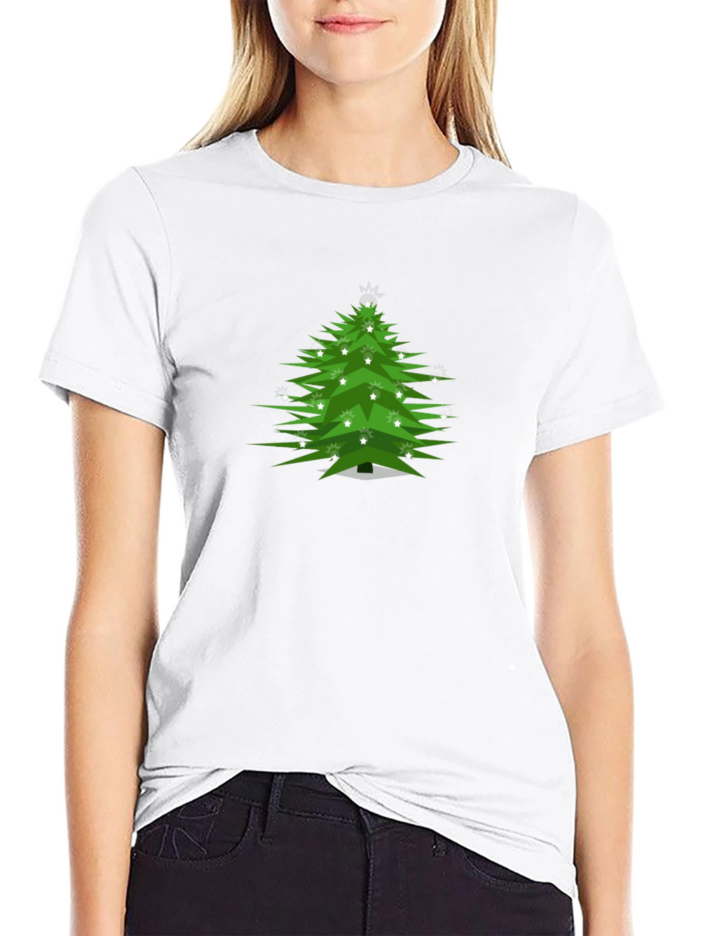 Christmas Tree Graphic Tee - Festive Holiday Shirt