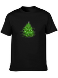 Christmas Tree Graphic Tee - Festive Holiday Shirt