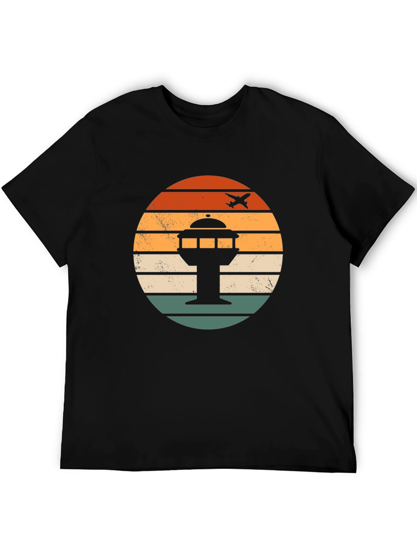Airport Tower Retro Graphic T-Shirt