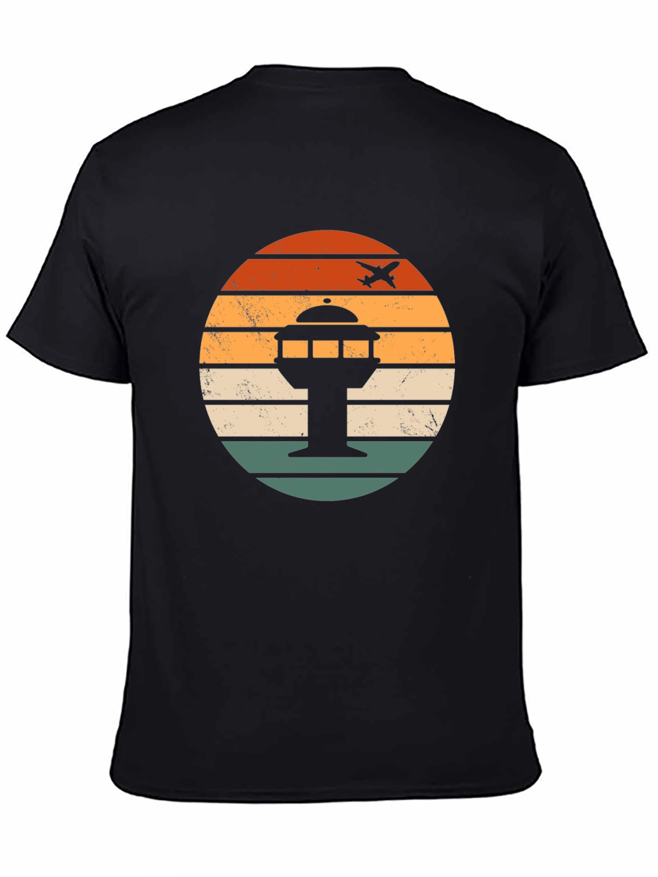 Airport Tower Retro Graphic T-Shirt