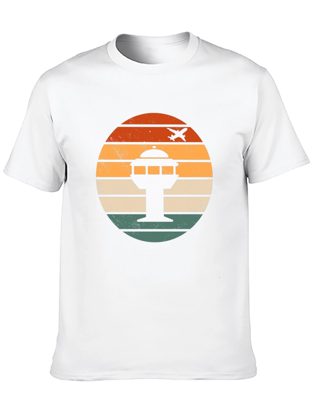 Airport Tower Retro Graphic T-Shirt