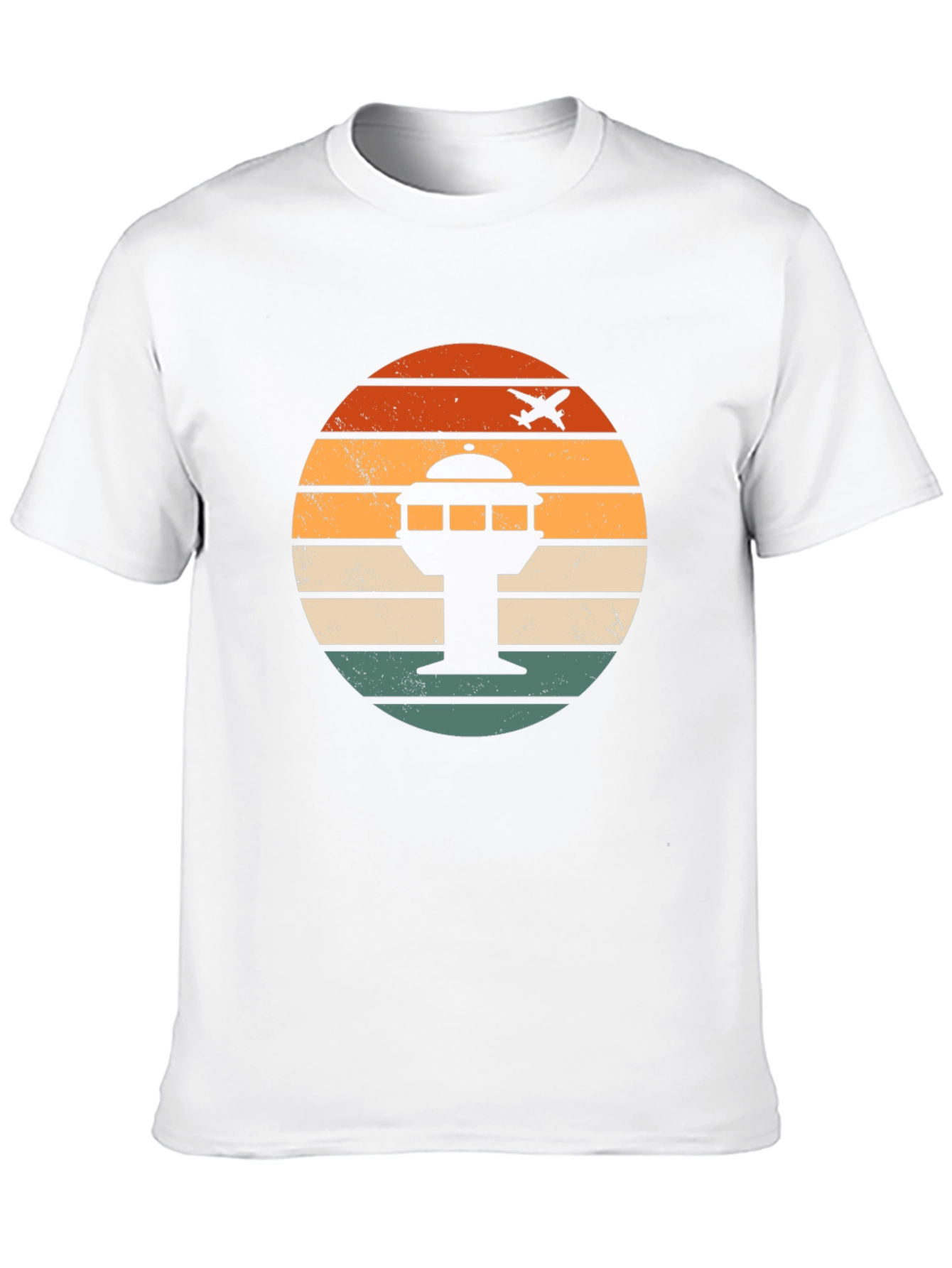 Airport Tower Retro Graphic T-Shirt