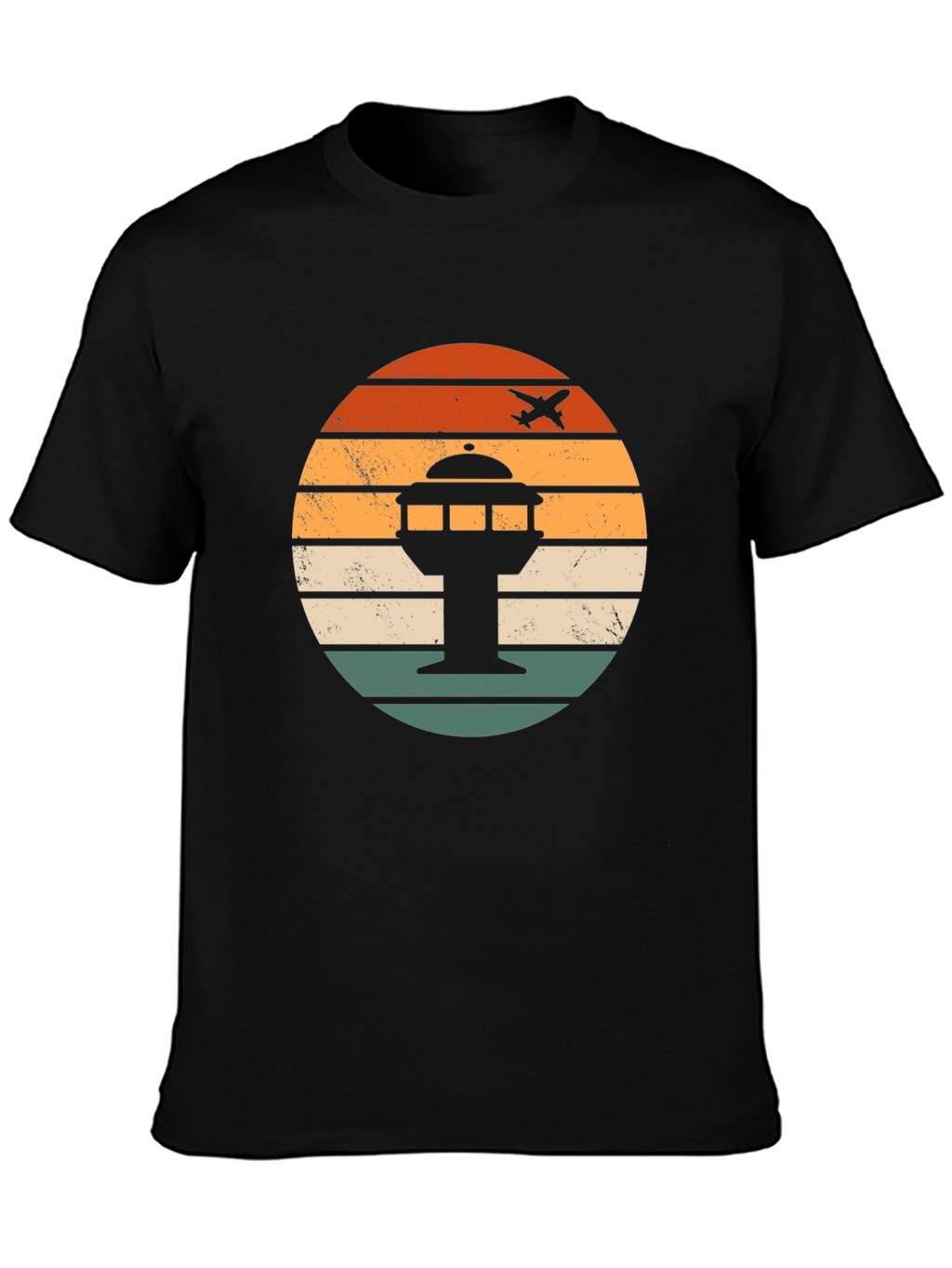 Airport Tower Retro Graphic T-Shirt