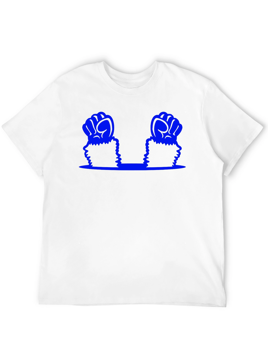Blue Fist Graphic T-Shirt - Black Cotton Tee