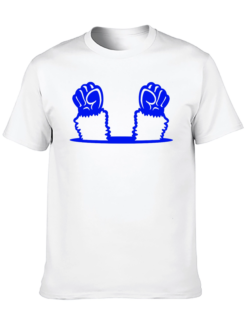 Blue Fist Graphic T-Shirt - Black Cotton Tee